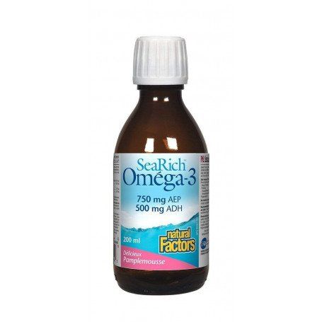 Natural Factors Searich Omega-3 750 Mg Epa / 500 Mg Dha – Grapefruit Punch, 6.76 Oz